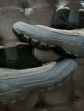 ❗Adventuridge Water Resistant Black Gray Suede Leather Boots Size 12❗